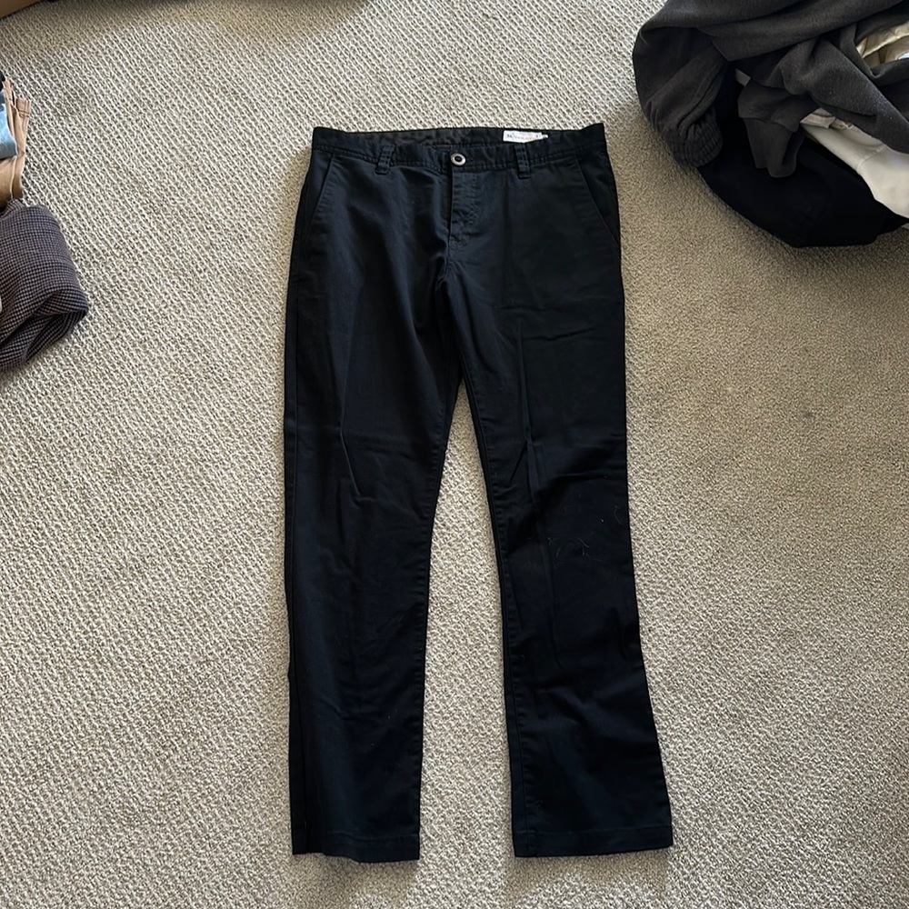 Volcom black khakis size 34